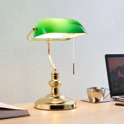 Lindby bordlampe Milenka, messing, højde 39 cm, metal