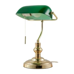 Lindby bordlampe Milenka, messing, højde 39 cm, metal
