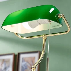 Lindby bordlampe Milenka, messing, højde 39 cm, metal