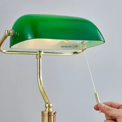 Lindby bordlampe Milenka, messing, højde 39 cm, metal