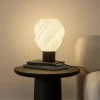 Lindby bordlampe Nuvia, højde 39,1 cm, hvid, 3D-print