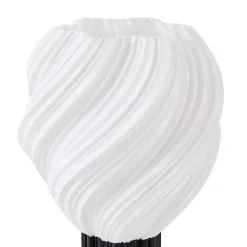 Lindby bordlampe Nuvia, højde 39,1 cm, hvid, 3D-print