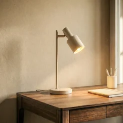 Lindby bordlampe Ovelia, beige, metal, E27