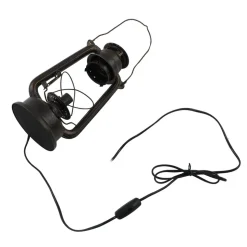 Lindby bordlampe Raisa, rustfarvet, metal, lygte, E14