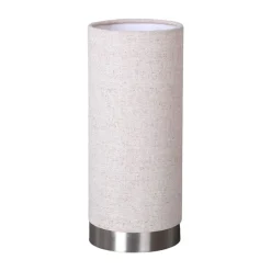 Lindby bordlampe Ronja, højde 26 cm, cremefarvet, tekstil