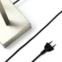 Lindby bordlampe Sigurd, hvid, stof, højde 54 cm, E27