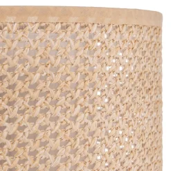 Lindby bordlampe Soula, Ø 20 cm, beige, plast, E27