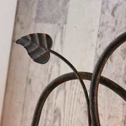 Lindby bordlampe Stefania, sort/guld, glas, E14, 40 cm