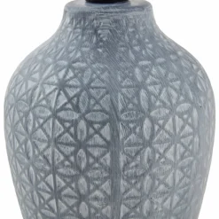 Lindby bordlampe Thalassia, grå/sort, Ø 20cm, keramik