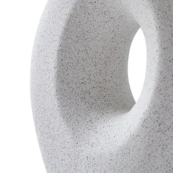 Lindby bordlampe Thalassia, hvid, Ø 30 cm, keramik