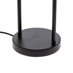 Lindby bordlampe Yaelle, 50 cm høj, rattan, sort, E27