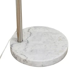 Lindby buelampe Alverton, hvid/nikkel, glas, 197 cm