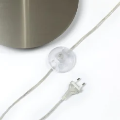 Lindby buelampe Cynthia, nikkelfarvet, glas, 140 cm, E27