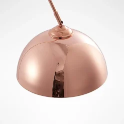 Lindby buelampe Lennart, kobber, højdejusterbar, E27