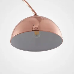 Lindby buelampe Lennart, kobber, højdejusterbar, E27