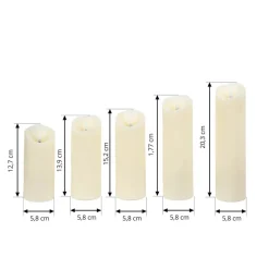 Lindby Candora LED-kerte, 5 stk, fjernbetjening