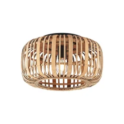 Lindby Canyana loftlampe, natur, rattan, Ø 40 cm