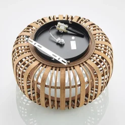 Lindby Canyana loftlampe, natur, rattan, Ø 40 cm