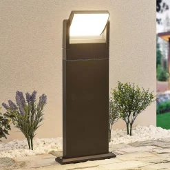 Lindby Cathalena LED-gadelampe i mørkegrå