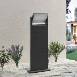 Lindby Cathalena LED-gadelampe i mørkegrå