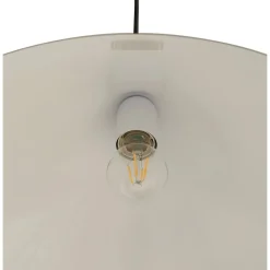 Lindby Clarine hængelampe, valnød, Ø 50 cm, metal