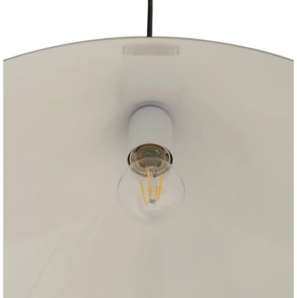 Lindby Clarine hængelampe, valnød, Ø 50 cm, metal