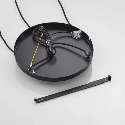 Lindby Colten hængelampe, Ø 50 cm, 3 lyskilder, sort, guld