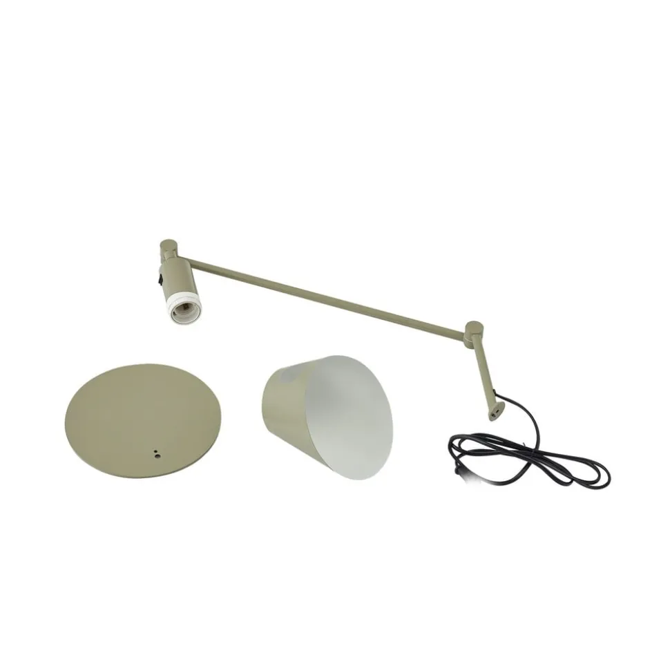 Lindby Corali bordlampe, lysegrøn, metal, højde 64 cm