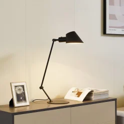 Lindby Corali bordlampe, sort, metal, højde 64 cm