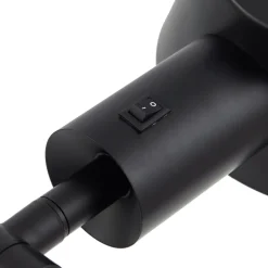 Lindby Corali bordlampe, sort, metal, højde 64 cm