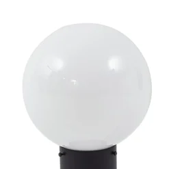 Lindby Dangan sokkellampe, hvid, højde 32 cm, glas, metal