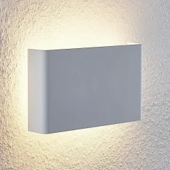 Lindby Dilip væglampe af stål, hvid