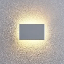 Lindby Dilip væglampe af stål, hvid