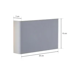 Lindby Dilip væglampe af stål, hvid