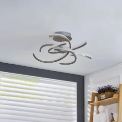 Lindby Divalis LED-loftlampe, stepdim, nikkel