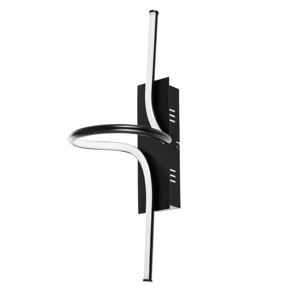 Lindby Divola LED-væglampe, stepdim, sort