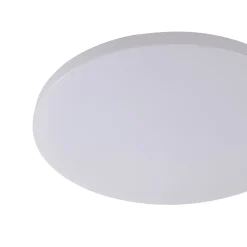 Lindby Doki LED udendørs loftslampe, 34 cm, hvid, plast