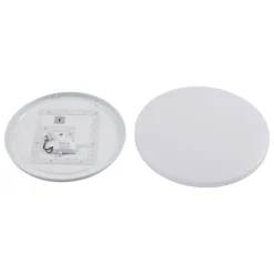 Lindby Doki LED udendørs loftslampe, 34 cm, hvid, plast