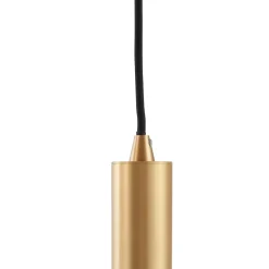 Lindby Doroteo hængelampe, 3 lyskilder, grøn/amber/grå, glas