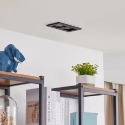 Lindby downlight Thorid, sort, 19 x 10 cm, 2 lyskilder, GU10