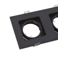 Lindby downlight Thorid, sort, 19 x 10 cm, 2 lyskilder, GU10