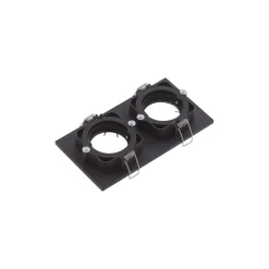 Lindby downlight Thorid, sort, 19 x 10 cm, 2 lyskilder, GU10