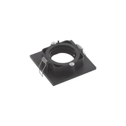 Lindby downlight Thorid, sort, 10 x 10 cm, sæt med 10, GU10
