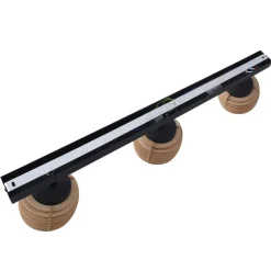 Lindby Ediz loftslampe, 3-lys, GU10, træ, 73 cm lang