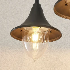 Lindby Edric lygtepæl, højde 215 cm, antracit, aluminium