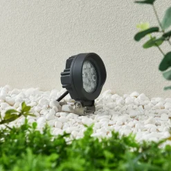 Lindby Emar LED-spot med jordspyd i mørkegråt