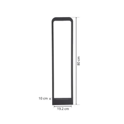 Lindby Emima LED-gadelampe, 80 cm, antracit, aluminium