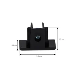 Lindby endestop Linaro, sort, skrue, 1-faset system