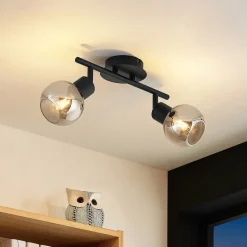 Lindby Eridia loftspot, sort, 2 lyskilder