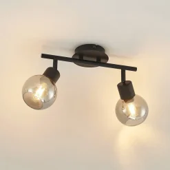 Lindby Eridia loftspot, sort, 2 lyskilder